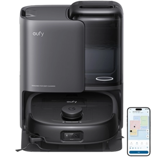 שואב אבק רובוטי 2 ב-1 Anker Eufy E25 Omni - צבע שחור שנתיים אחריות ע"י - יבואן הרשמי