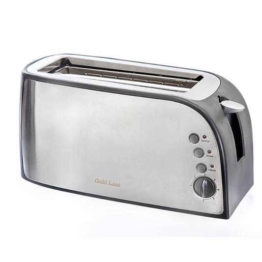 טוסטר קופץ 4 פרוסות דגם Gold Line ATL-028 - צבע נירוסטה