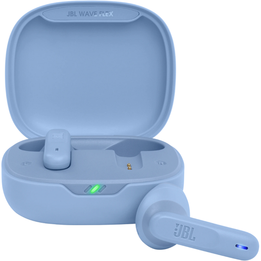 אוזניות אלחוטיות JBL Wave Flex TWS IP54 - צבע כחול שנה אחריות ע"י - יבואן הרשמי