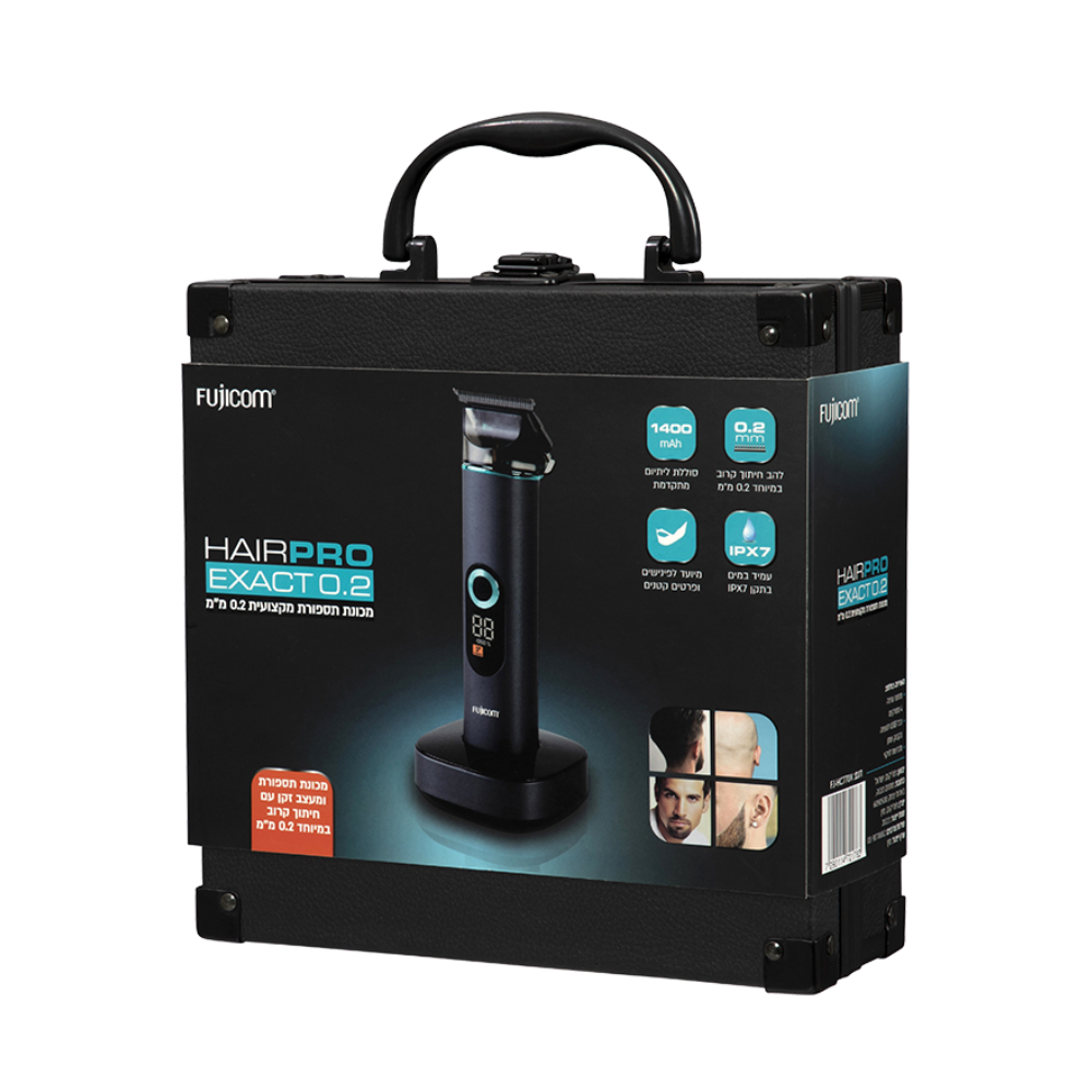 מכונת תספורת מקצועית FJ-HC770X בעלת להב חיתוך 0.2 מ"מ - יבואן רשמי