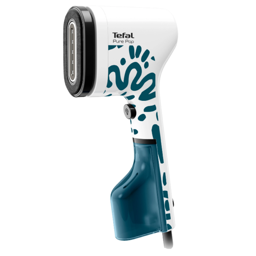מגהץ קיטור אנכי Tefal Pure Pop DT2040M0 - צבע לבן עם פסים כחולים אחריות ע"י - יבואן הרשמי