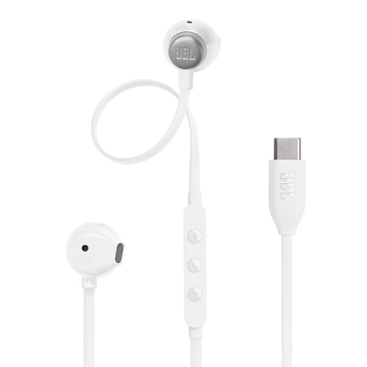 אוזניות JBL Tune T310C Type-C - צבע לבן שנה אחריות ע"י - יבואן הרשמי