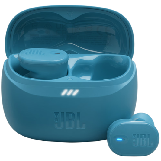 אוזניות אלחוטיות JBL Tune Buds 2 - צבע טורקיז שנה אחריות ע"י - יבואן הרשמי