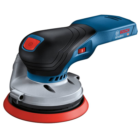 מלטשת אקצנטרית 18V בראשלס 5" עם בורר מהירויות- גוף בלבד GEX18V-5N / GEX18V-125 BOSCH