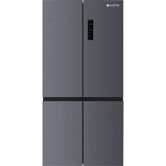 מקרר 4 דלתות מקפיא תחתון 600 ליטר נטו Electra EL685PB עם מפסק תאורה באישור מכון צומת - גימור אפור אחריות ע"י - יבואן הרשמי