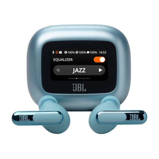 אוזניות אלחוטיות עם מארז טעינה חכם JBL Live Beam 3 TWS ANC IP55 - צבע כחול שנה אחריות ע"י היבואן הרשמי