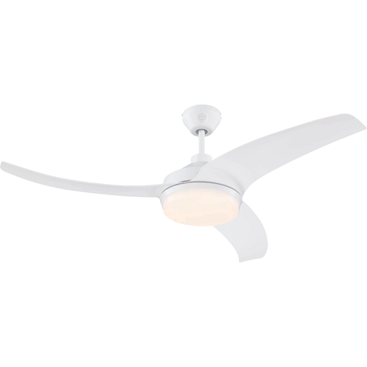 מאוורר תקרה עם שלט Westinghouse Valeria 52" LED CC 36W - צבע לבן מט שנתיים אחריות ע"י - יבואן הרשמי