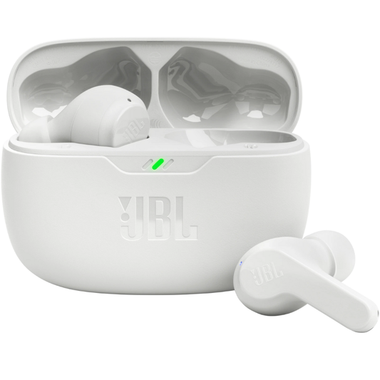 אוזניות אלחוטיות JBL Wave Beam TWS IP54 - צבע לבן שנה אחריות ע"י - יבואן הרשמי