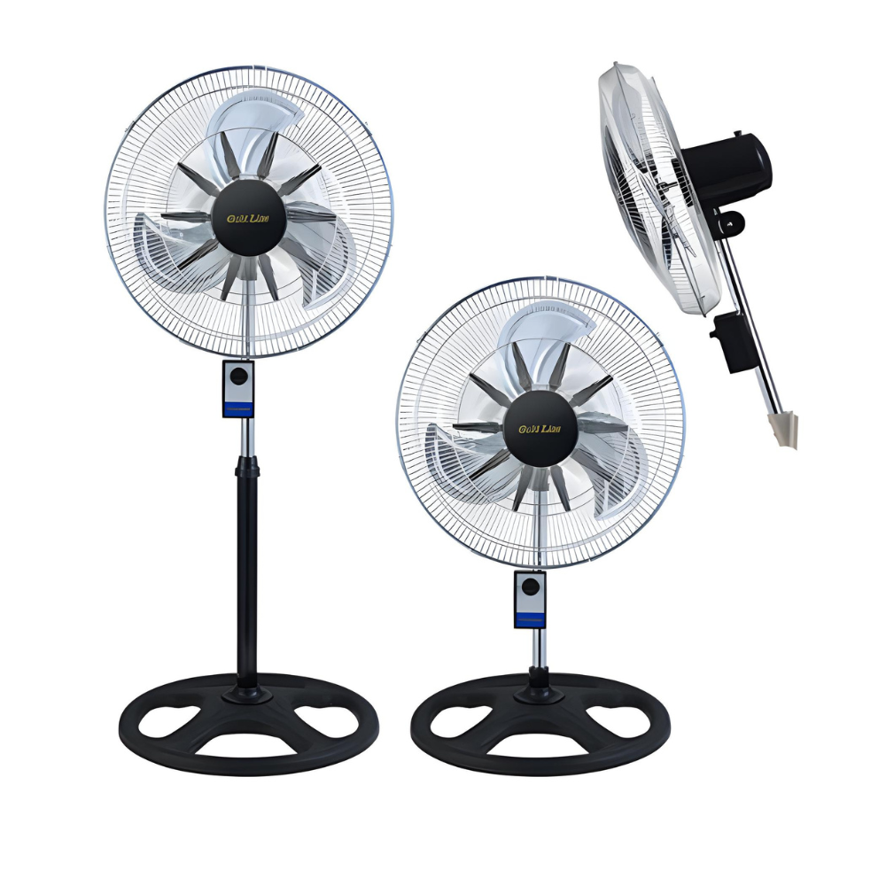 מאוורר תעשייתי עמוד תלת שימושי 20" שחור דגם GOLDLINE ATL-045