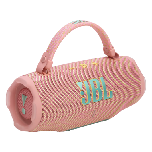 רמקול Bluetooth אלחוטי נייד JBL Charge 6 - צבע ורוד שנה אחריות ע"י - יבואן הרשמי