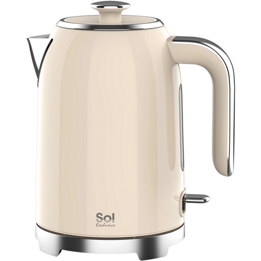 קומקום חשמלי 1.7 ליטר צבע קרם Sol SL-7002 - אחריות ע"י היבואן הרשמי