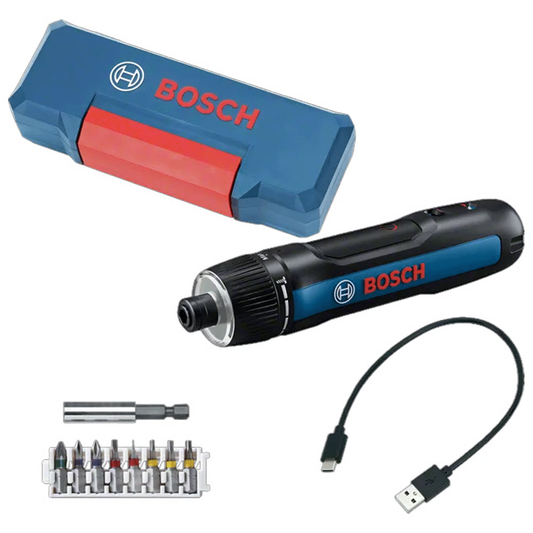 בוש גו מברגון נטען 3.6 V עם 25 ביטים, מטען וארגז קשיח Bosch Go 3 BOSCH