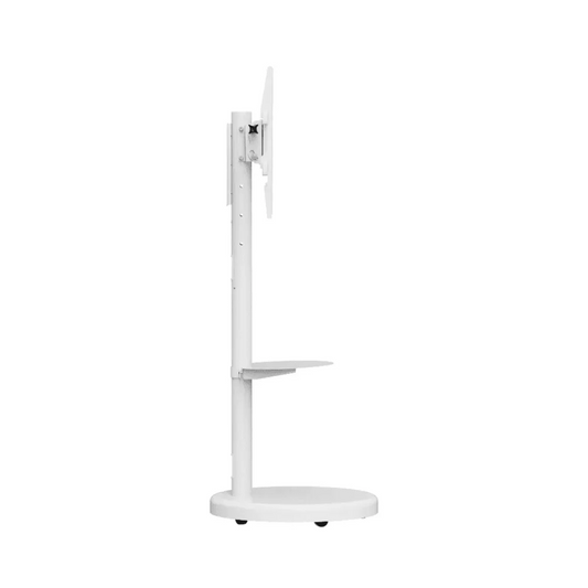 מעמד רצפתי מעוצב עם גלגלים למסכים עד 75″ Audio Line DWD520 White - יבואן רשמי