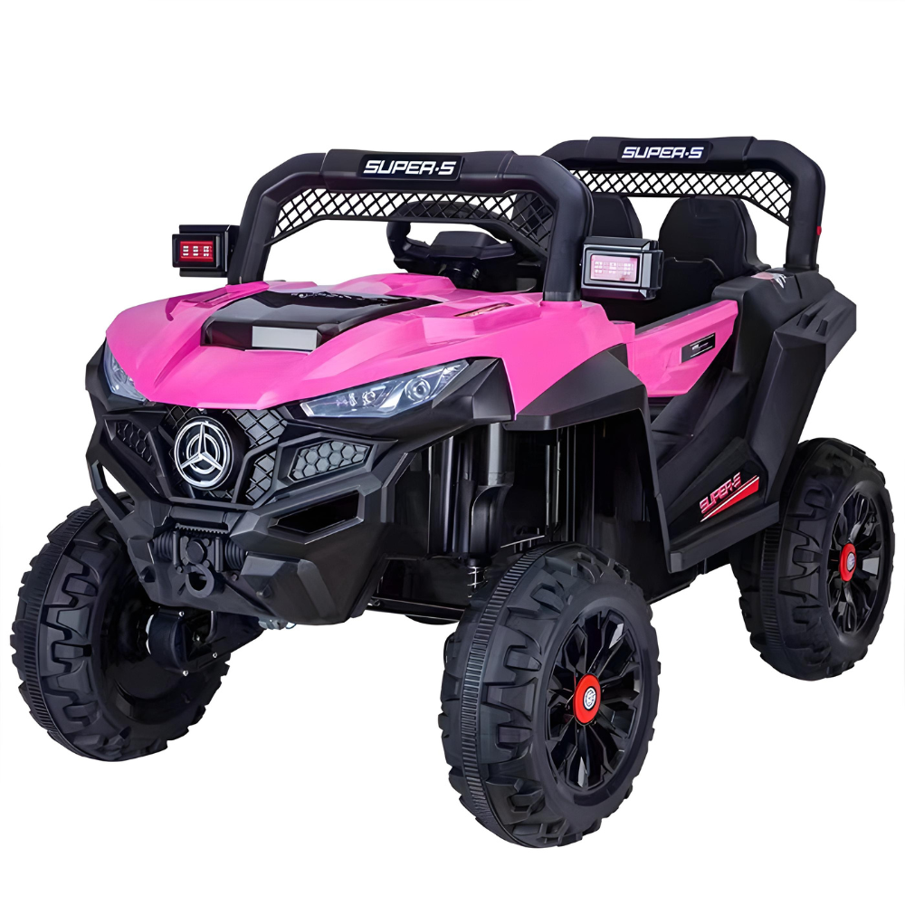 ג'יפ טרקטורון מפואר 12V דגם RSM-1036 צבע ורוד ROSSO ITALY - יבואן רשמי