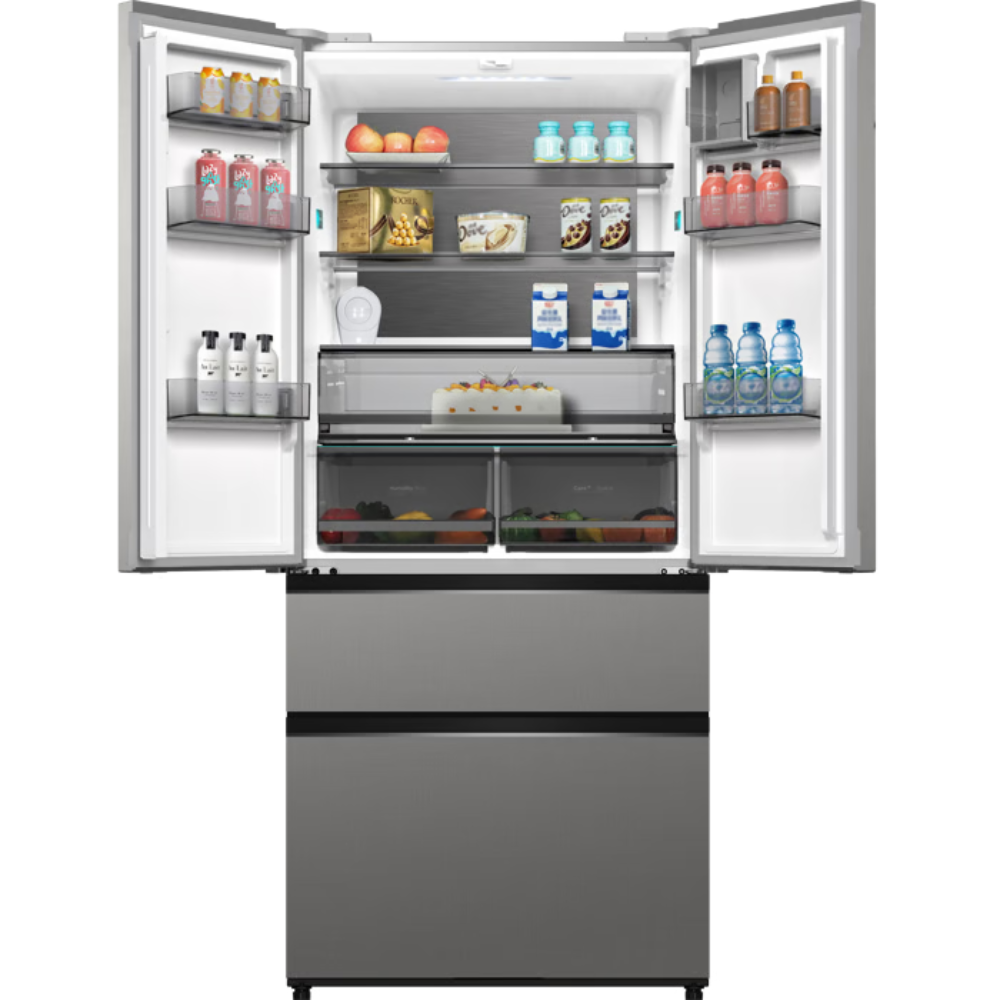 מקרר 4 דלתות מקפיא תחתון 509 ליטר נטו Electra EL511N - גימור נירוסטה משי אחריות ע"י - יבואן הרשמי