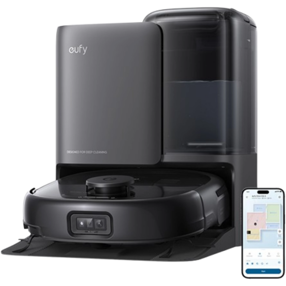 שואב אבק רובוטי 2 ב-1 Anker Eufy E25 Omni - צבע שחור שנתיים אחריות ע"י - יבואן הרשמי