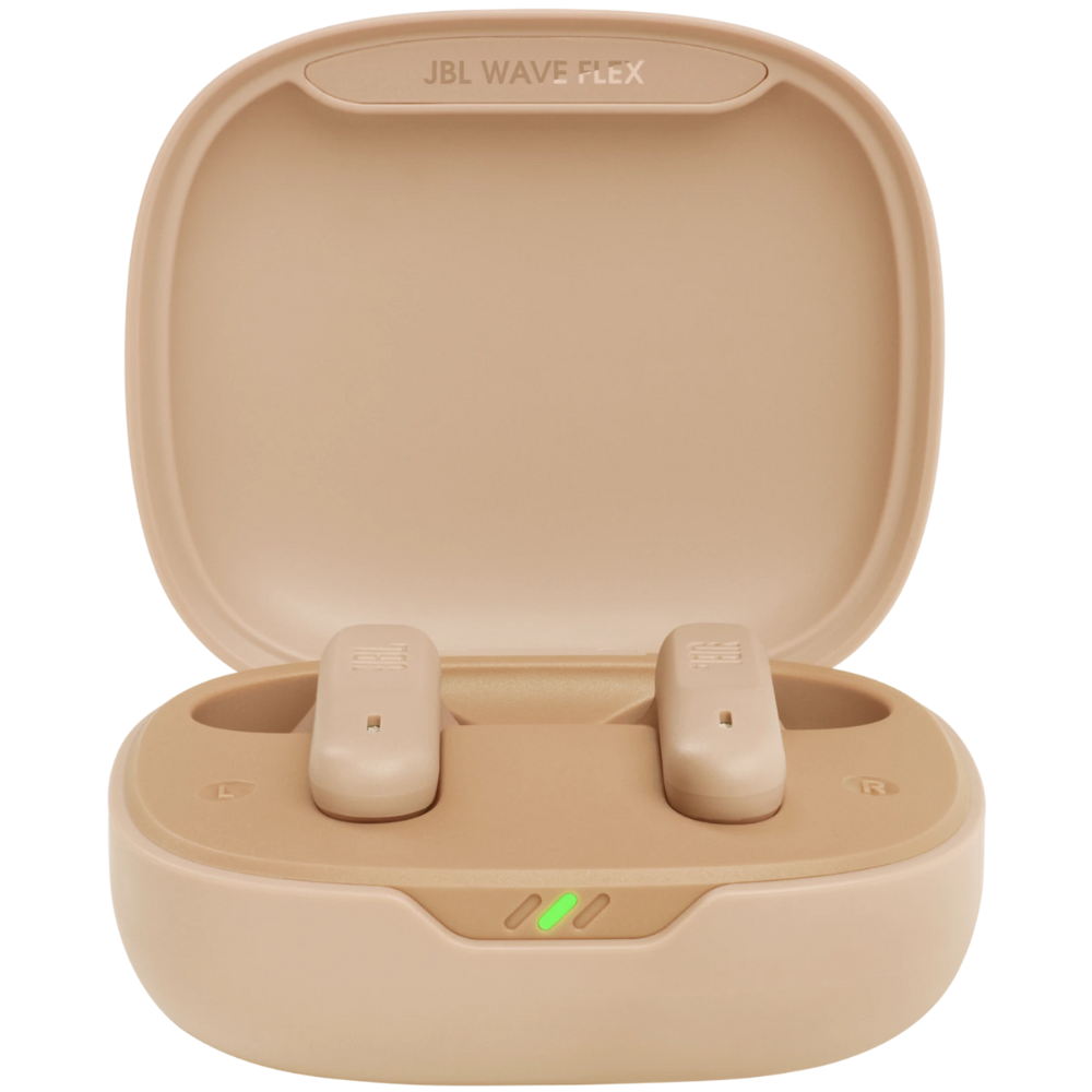 אוזניות אלחוטיות JBL Wave Flex TWS IP54 - צבע קרם שנה אחריות ע"י - יבואן הרשמי