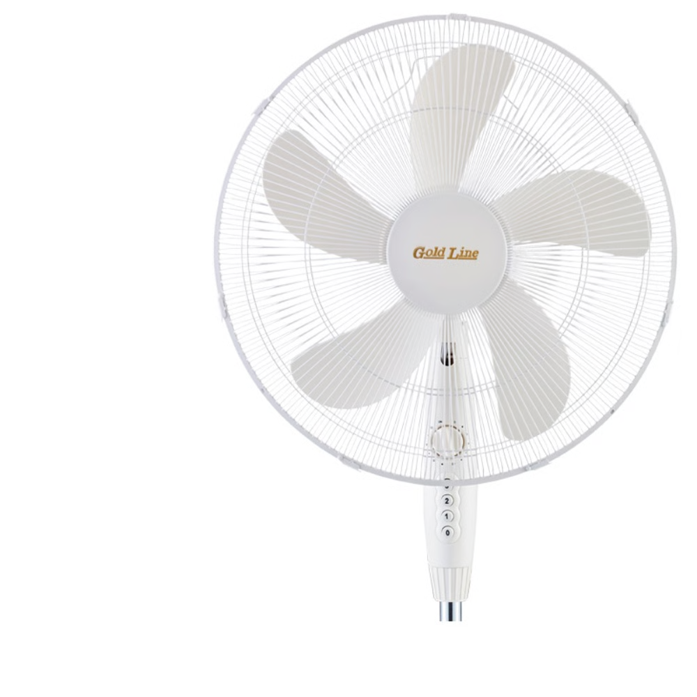 מאוורר עמוד בסיס עגול + טיימר 16" לבן דגם GOLD LINE ATL-906