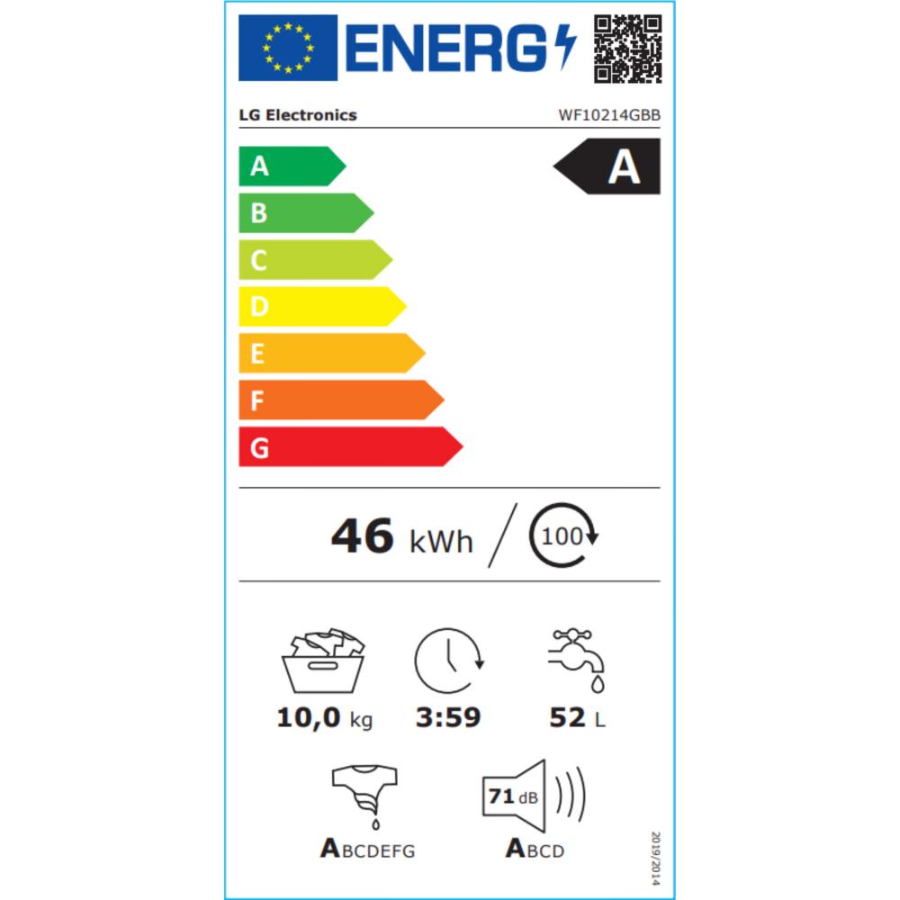 מכונת כביסה פתח חזית 10 ק"ג LG WF-10214GBB במהירות 1400 סל"ד - צבע כסוף דלת שחורה - יבואן רשמי
