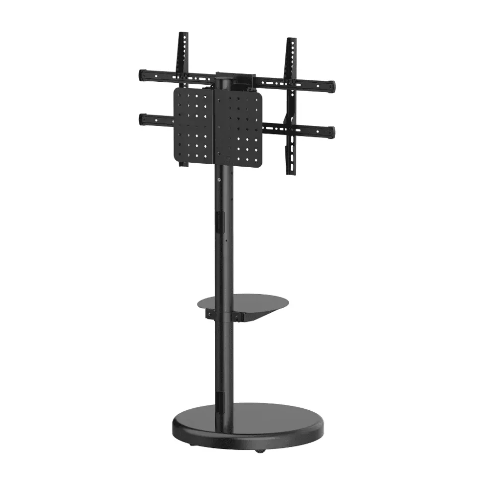 מעמד רצפתי מעוצב עם גלגלים למסכים עד 75׳׳ Audio Line AL-75 Black - יבואן רשמי