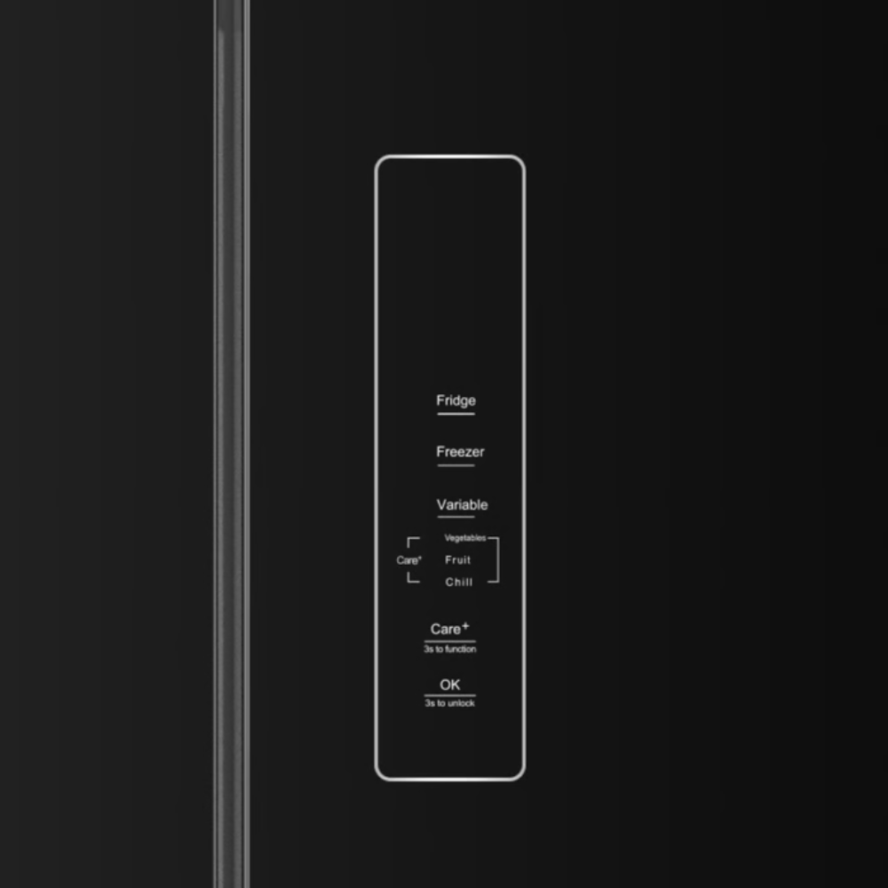 מקרר 4 דלתות 601 ליטר נטו Electra EL6610GBL עם מפסק שבת - גימור זכוכית שחורה אחריות ע"י - יבואן הרשמי