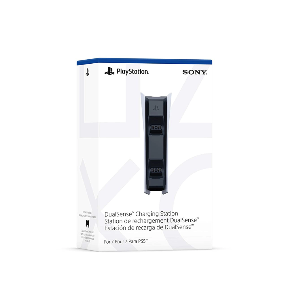 עמדת טעינה כפולה לבקרי Sony DualSense PS5 - צבע לבן שנה אחריות ע"י - יבואן הרשמי