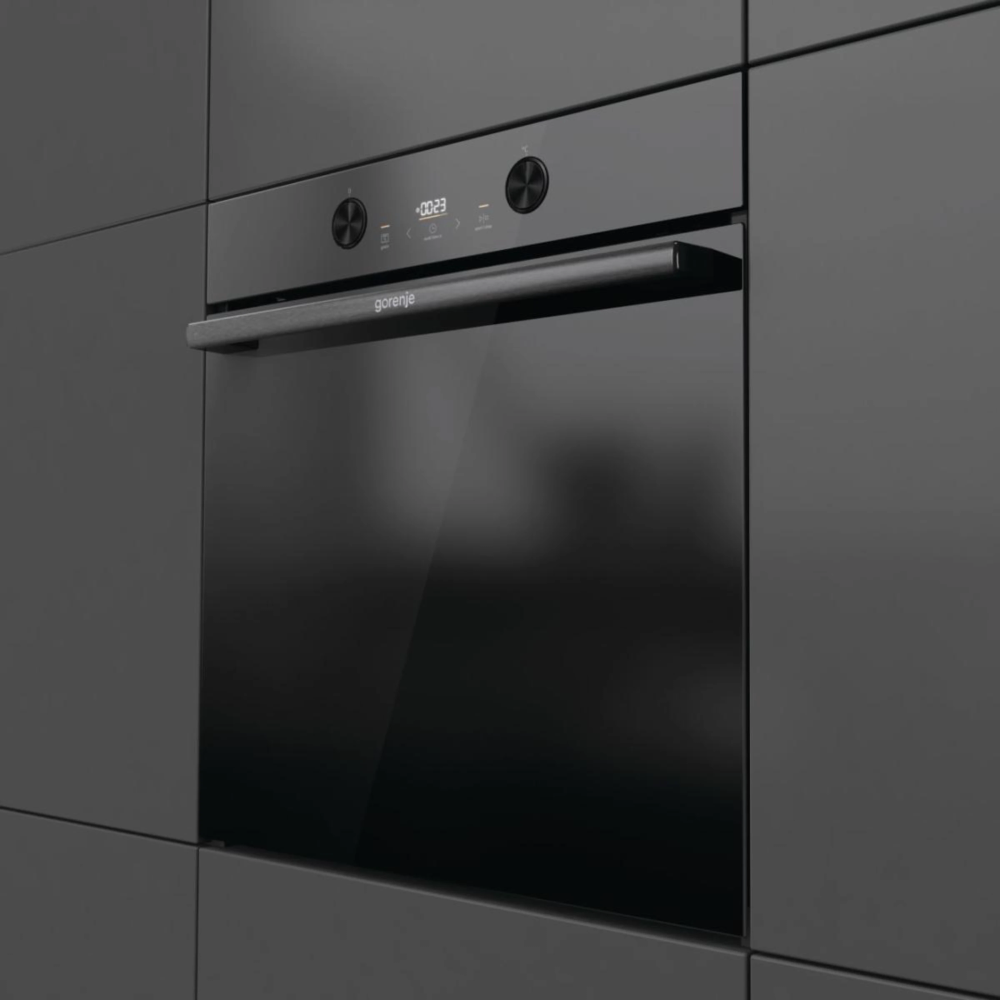 תנור בנוי 77 ליטר 60 ס"מ Gorenje BOS6737E20FBG - גימור זכוכית שחורה חמש שנות אחריות - יבואן רשמי