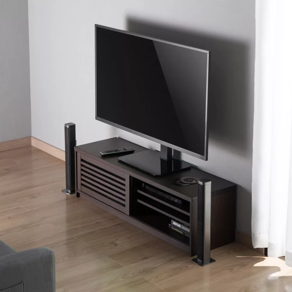 מעמד אוניברסלי למסכים עד 70″ עם בסיס זכוכית Audio Line STA-6 - יבואן רשמי