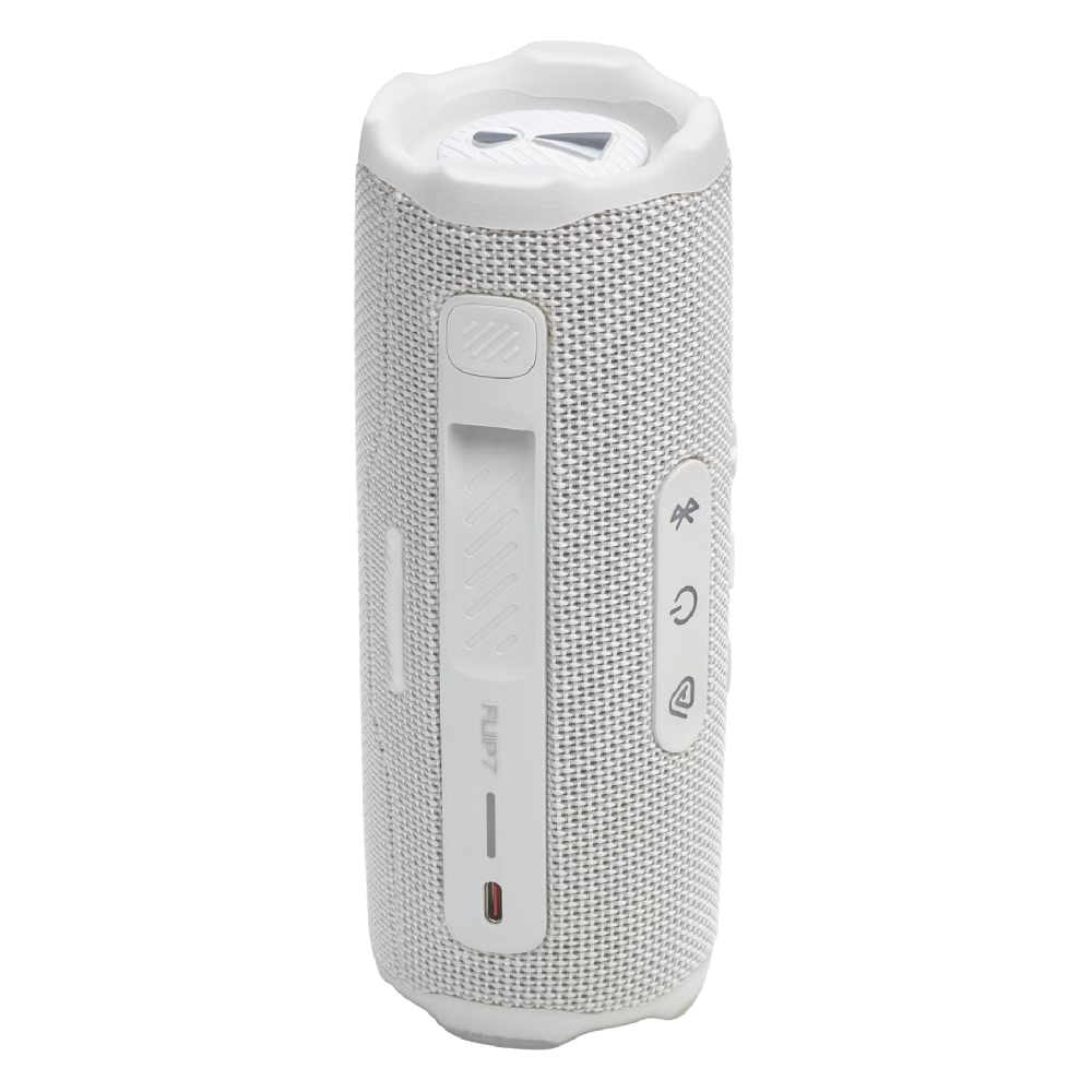 רמקול Bluetooth אלחוטי נייד JBL Flip 7 - צבע לבן שנה אחריות ע"י - יבואן הרשמי