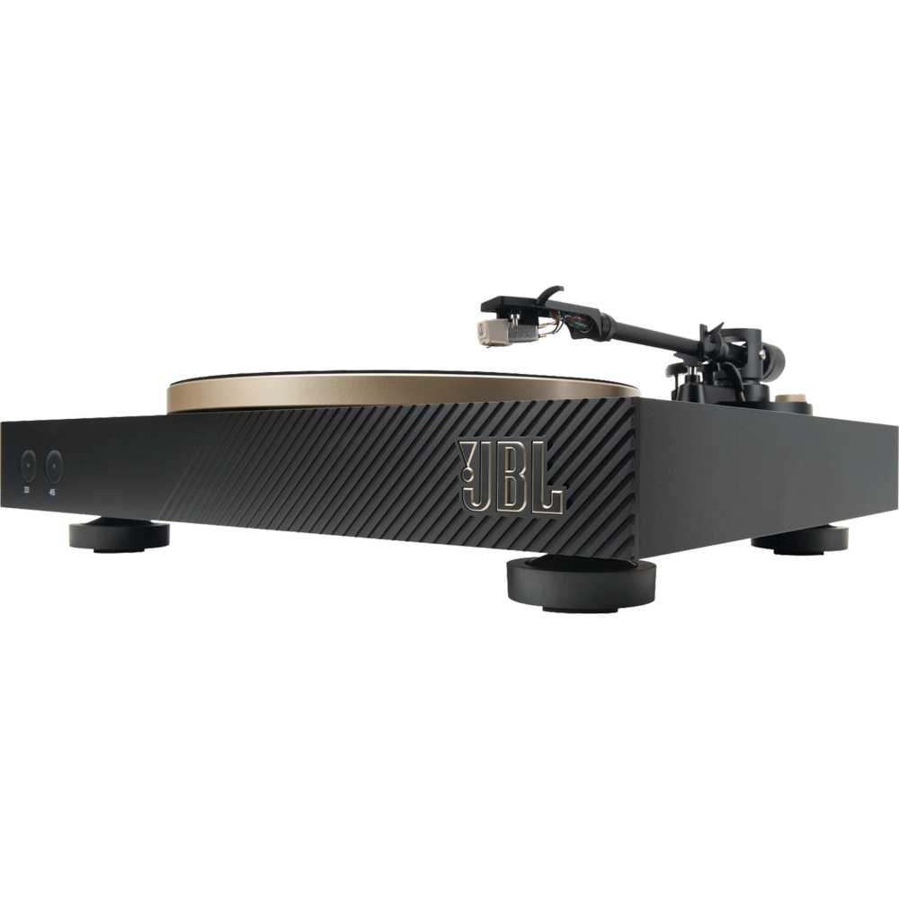 פטיפון מקצועי אלחוטי JBL Spinner Bluetooth - צבע זהב ושחור שנה אחריות ע"י - יבואן הרשמי