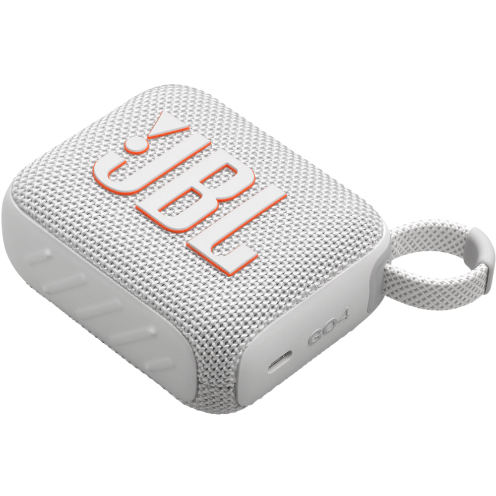 רמקול אלחוטי JBL GO 4 IP67 4.2W - צבע לבן שנה אחריות ע"י - יבואן הרשמי