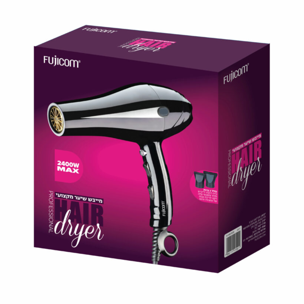 פן / מייבש שיער FJ-HD2400 בעל הספק 2400 וואט 2 דרגות חום - יבואן רשמי