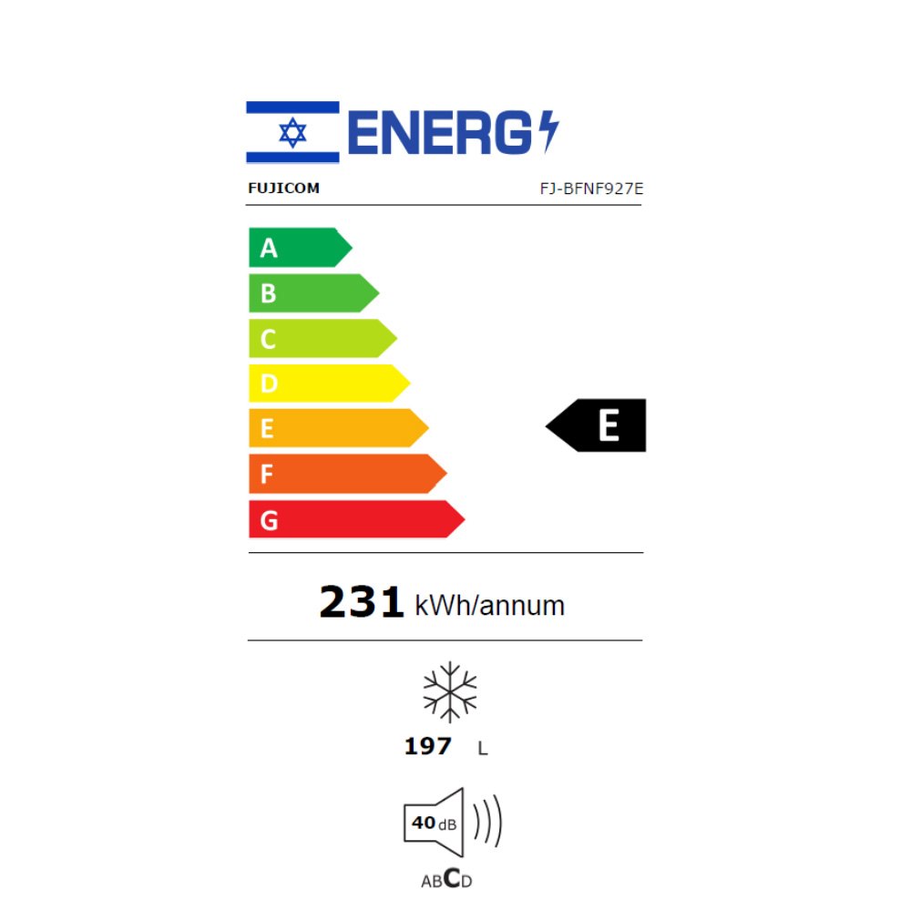 מקפיא No Frost FUJICOM פוג'יקום FJ-BFNF927E - יבואן רשמי