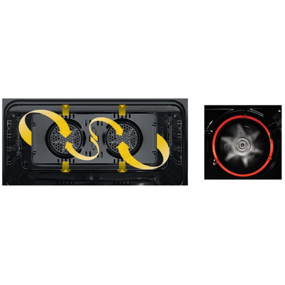 תנור משולב כיריים גז - 5 להבות LaCasa LC9060RB שחור כפרי - יבואן רשמי