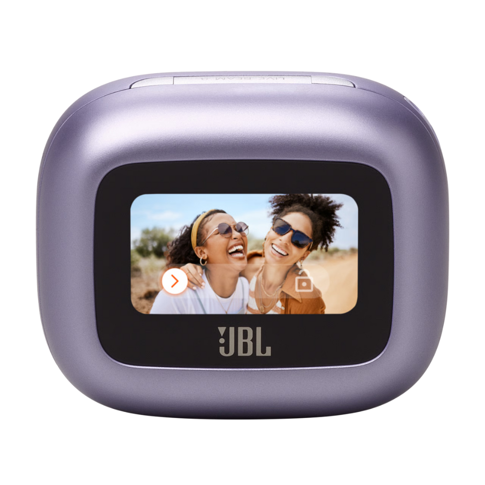 אוזניות אלחוטיות עם מארז טעינה חכם JBL Live Beam 3 TWS ANC IP55 - צבע סגול שנה אחריות ע"י - יבואן הרשמי