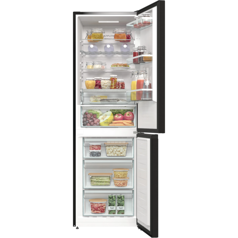 מקרר מקפיא תחתון 300 ליטר Gorenje NRK619EABXL4 יחידה - צבע נירוסטה מושחרת - יבואן רשמי