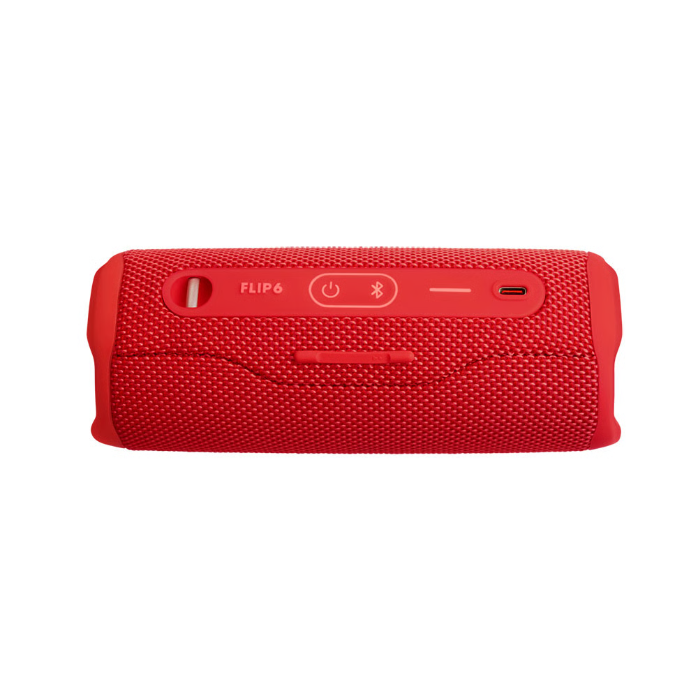 רמקול נייד אלחוטי JBL Flip 6 - צבע אדום שנה אחריות ע"י - יבואן הרשמי