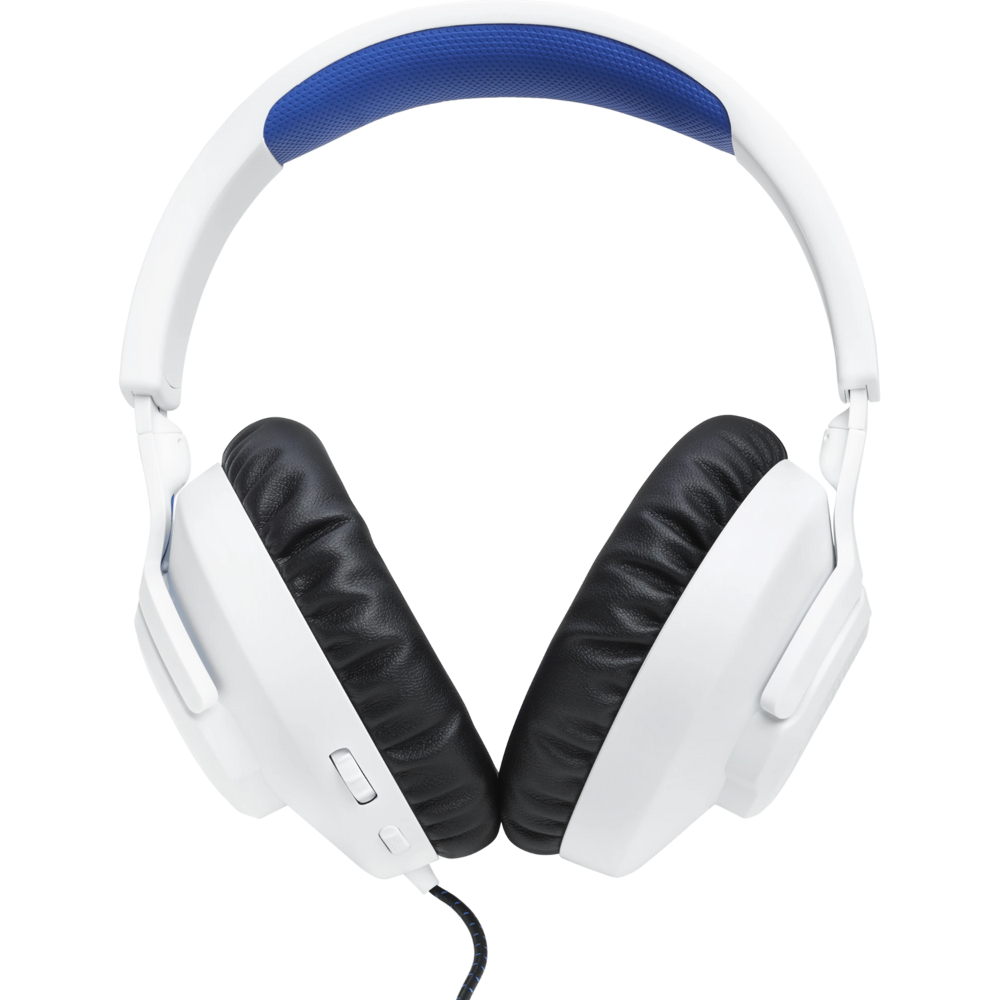 אוזניות גיימינג JBL Quantum 100p - צבע כחול לבן שנה אחריות ע"י - יבואן הרשמי
