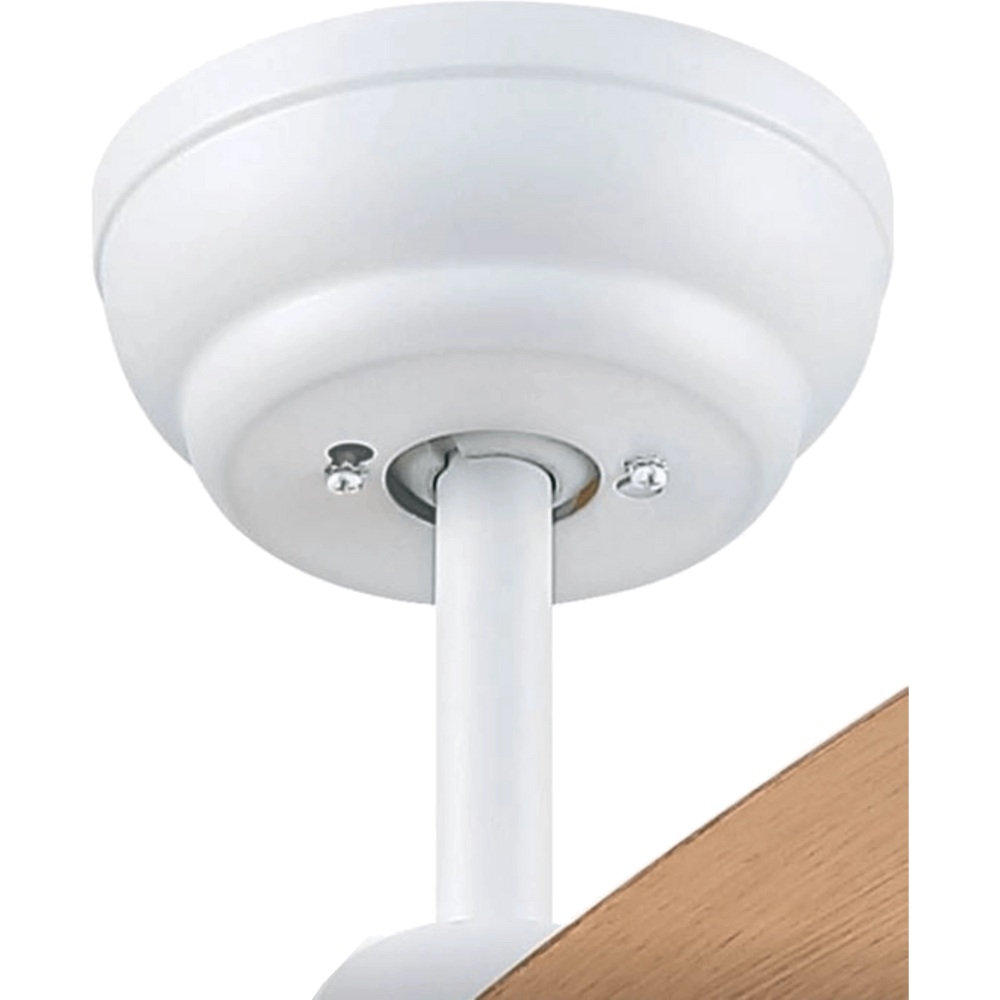 מאוורר תקרה עם שלט Westinghouse Longwood 52" CCT DC 24W - צבע לבן בשילוב עץ שנתיים אחריות ע"י - יבואן הרשמי