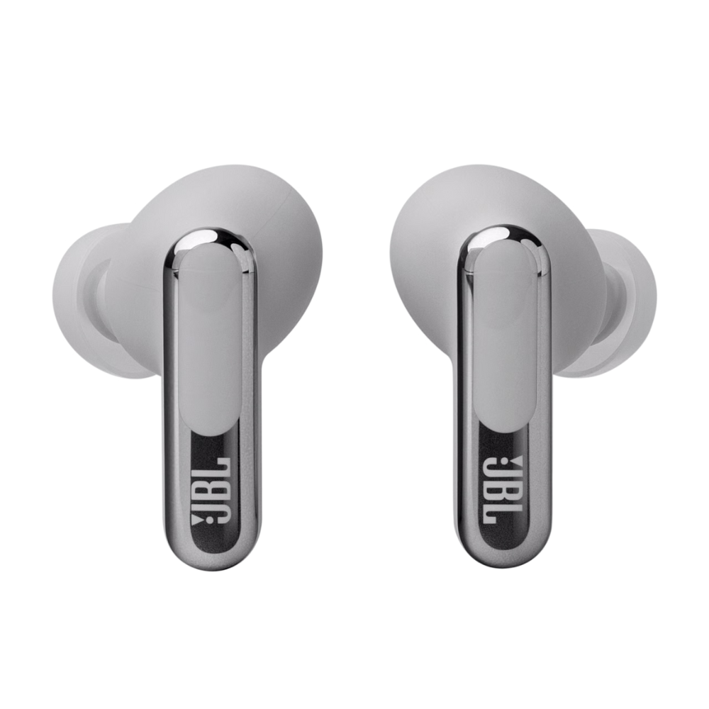אוזניות אלחוטיות עם מארז טעינה חכם JBL Live Beam 3 TWS ANC IP55 - צבע כסוף שנה אחריות ע"י - יבואן הרשמי