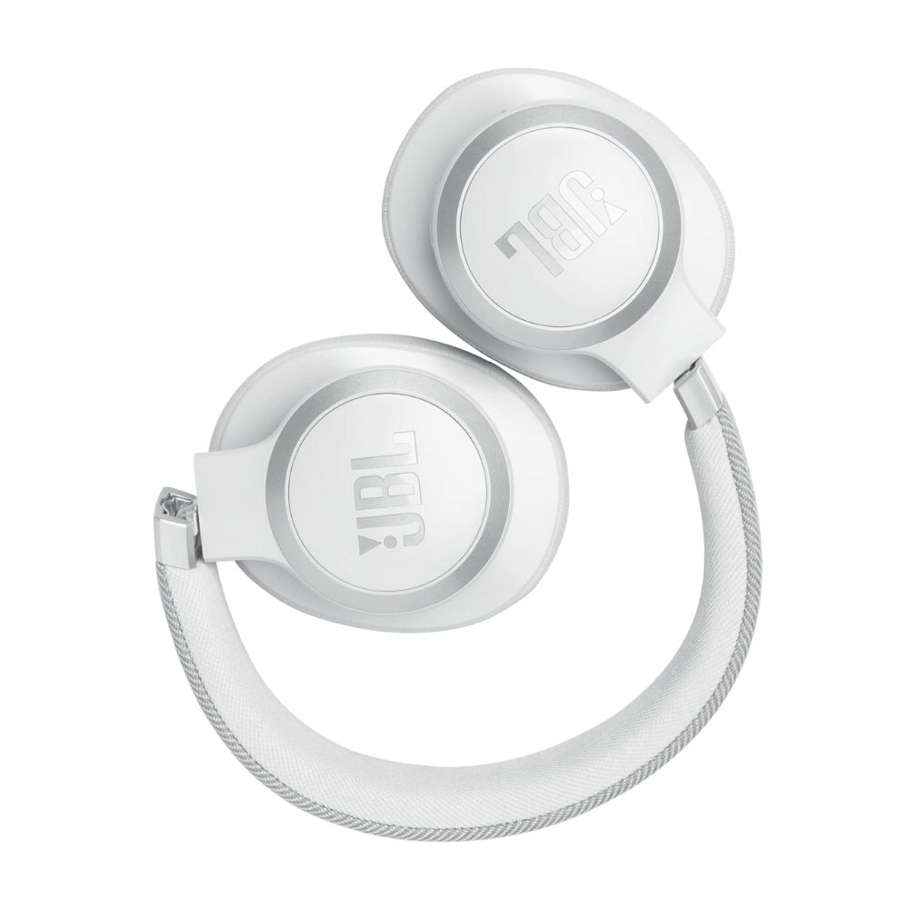 אוזניות קשת אלחוטיות JBL Live 770NC -צבע לבן שנה אחריות ע"י - יבואן הרשמי