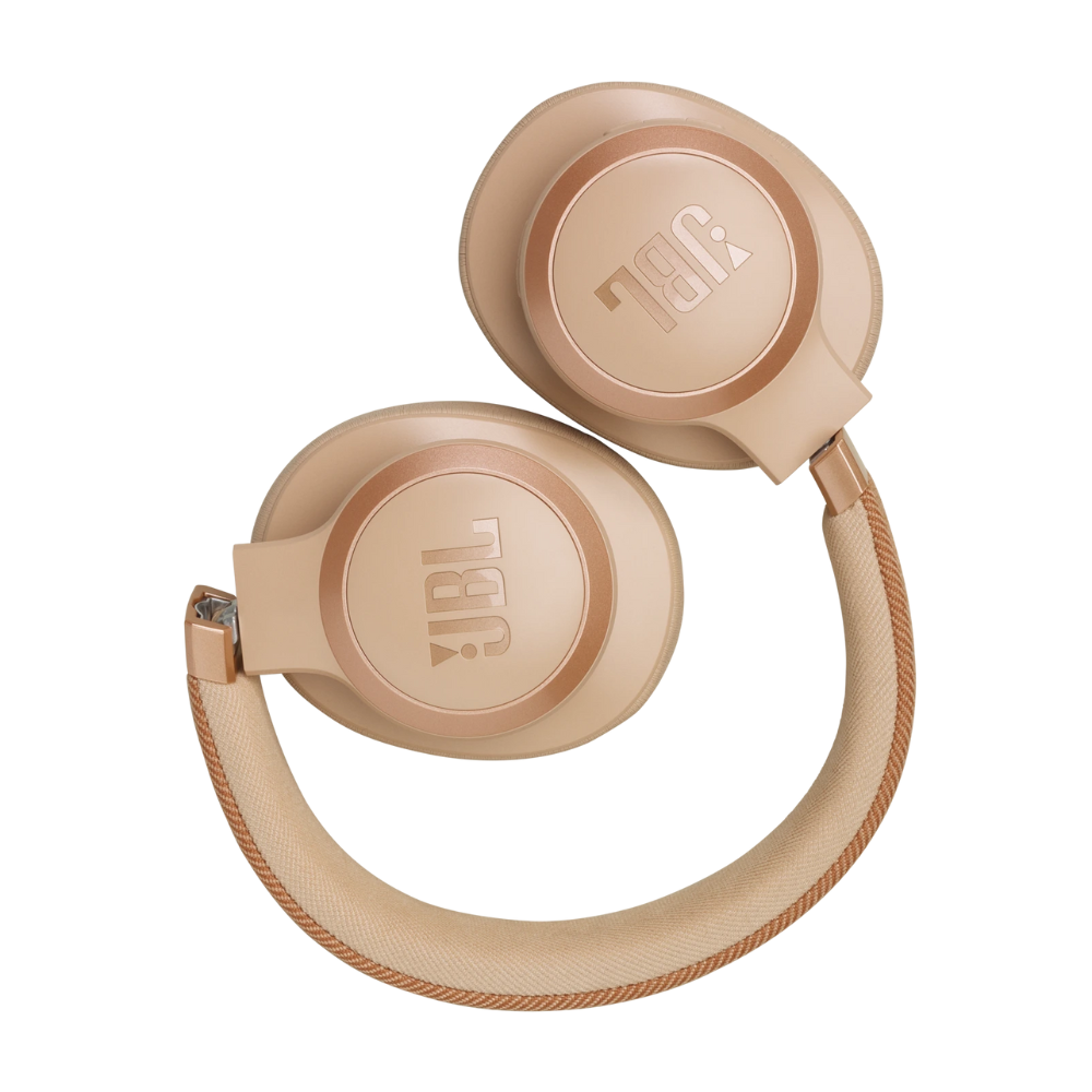 אוזניות קשת אלחוטיות JBL Live 770NC - צבע קרם שנה אחריות ע"י - יבואן הרשמי