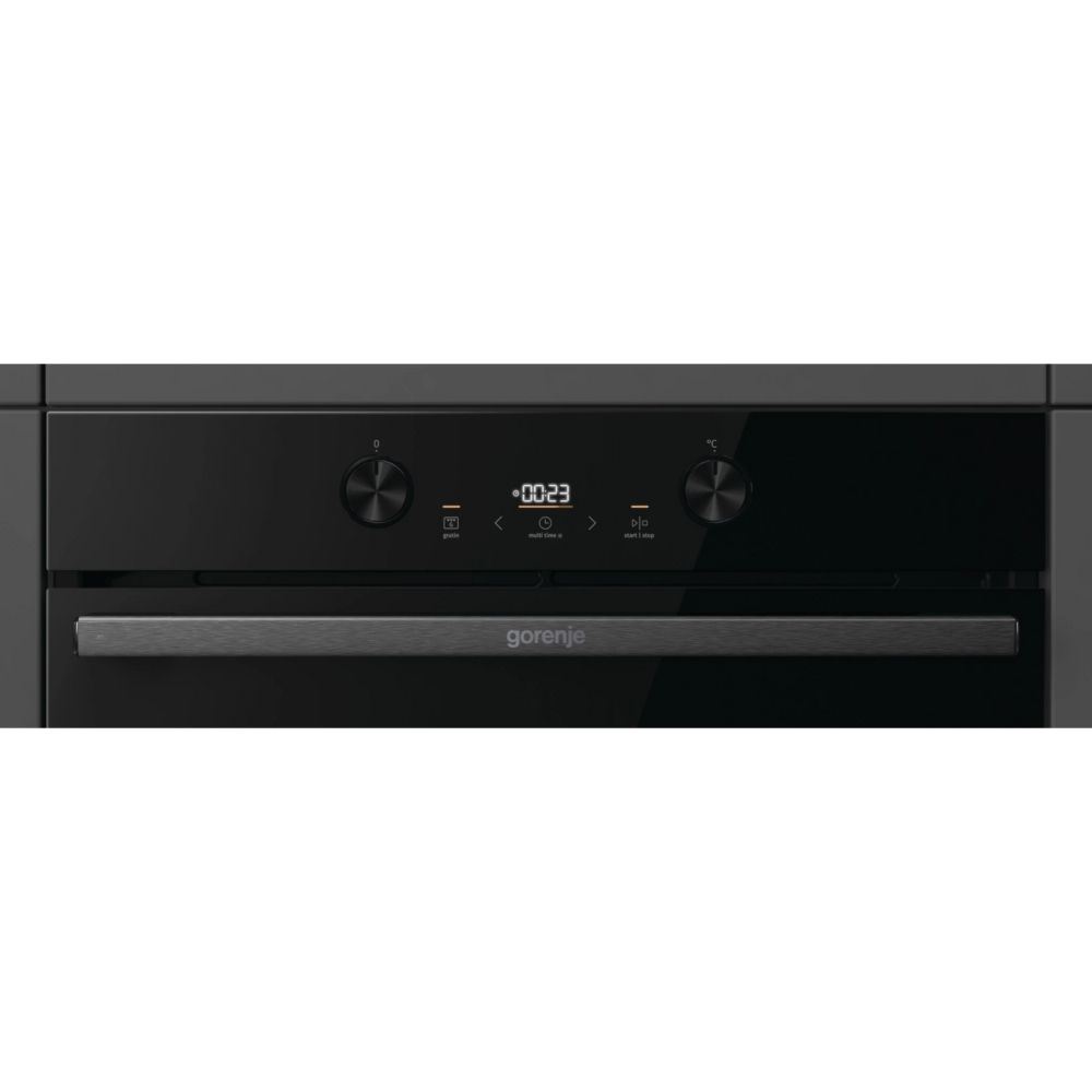 תנור בנוי 77 ליטר 60 ס"מ Gorenje BOS6737E20FBG - גימור זכוכית שחורה חמש שנות אחריות - יבואן רשמי