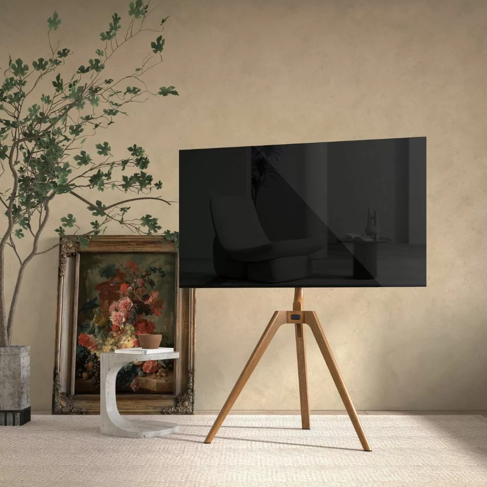 מעמד סטודיו מעץ מלא לגודל מסך עד 65″ Lumi Legend / Brateck FS35-44F-01 Black - יבואן רשמי