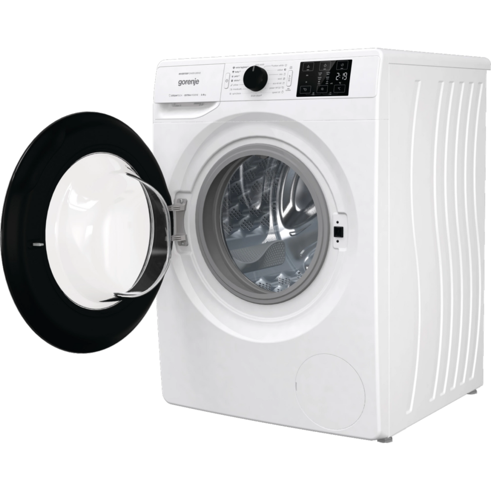 מכונת כביסה פתח חזית 9 ק"ג Gorenje WNEI94AS במהירות 1400 סל"ד - צבע לבן - יבואן רשמי