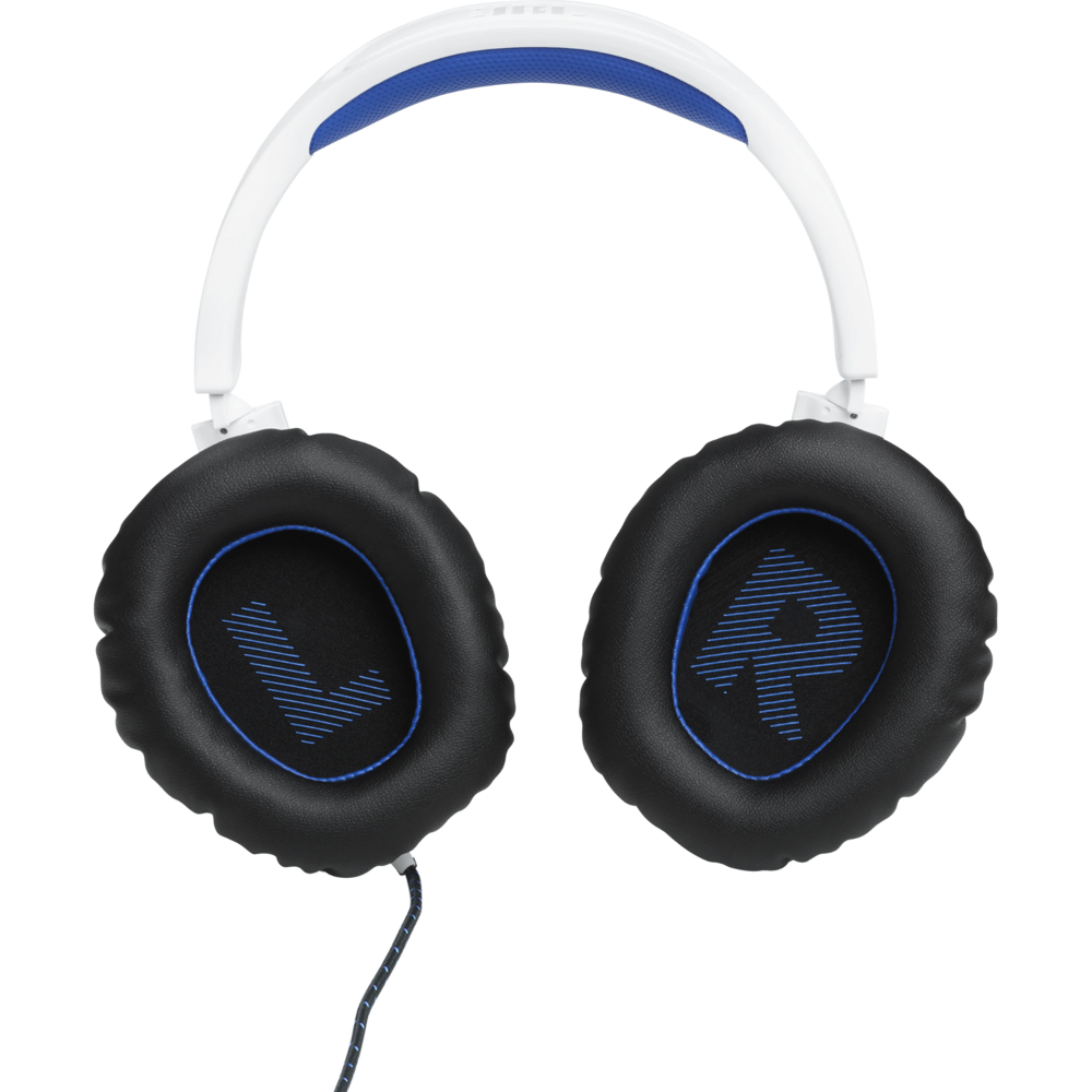 אוזניות גיימינג JBL Quantum 100p - צבע כחול לבן שנה אחריות ע"י - יבואן הרשמי