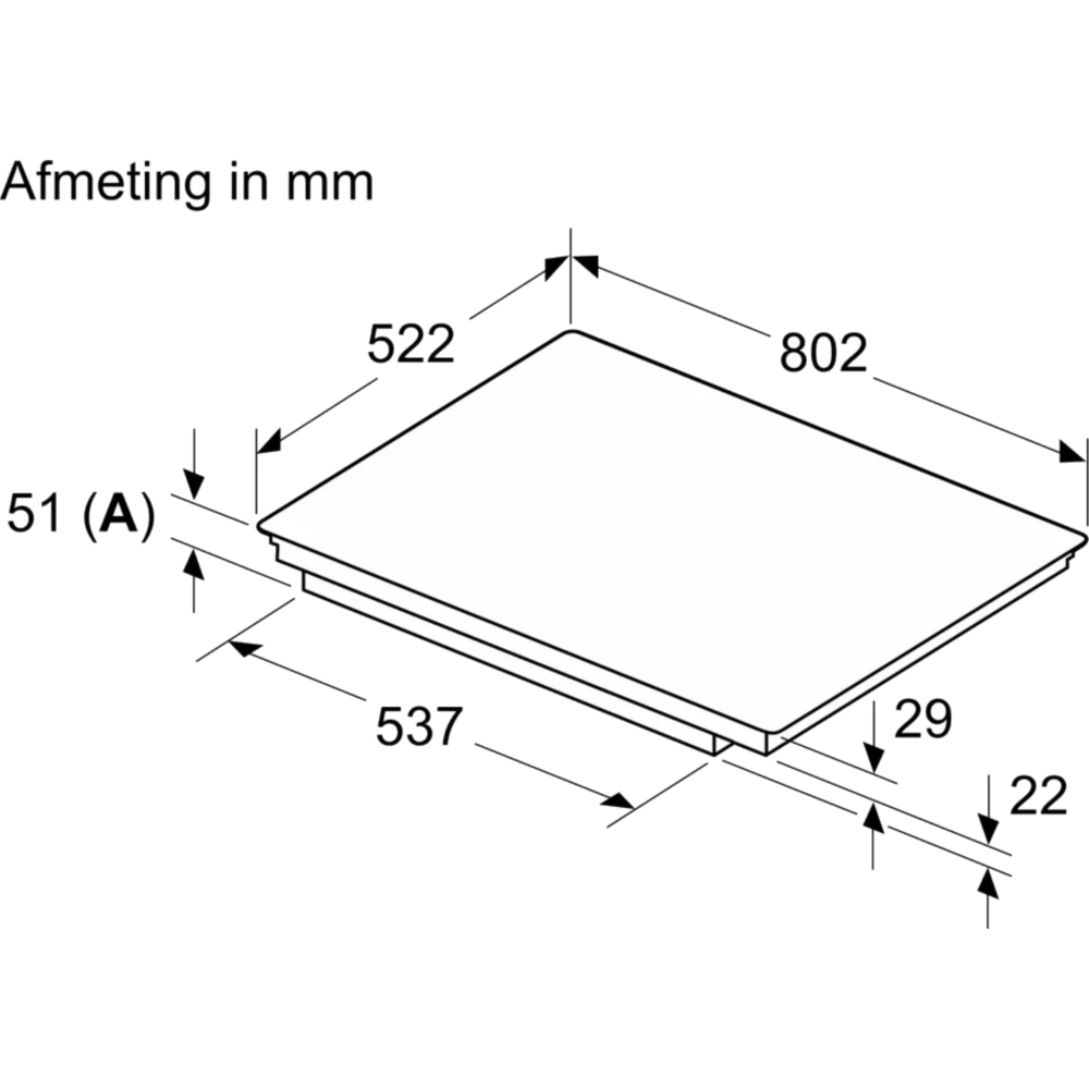 כיריים אינדוקציה 5 מוקדי בישול 80 ס"מ Bosch PXV831HC1E תוצרת ספרד - תלת פאזי - גימור שחור