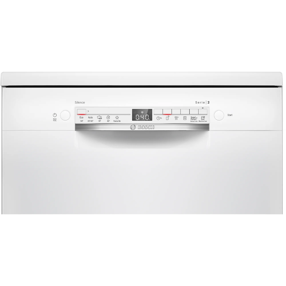 מדיח כלים עומד רחב 60 ס''מ Bosch Serie 2 SMS2HTW02E - צבע לבן - תוצרת פולין - אחריות יבואן רשמי