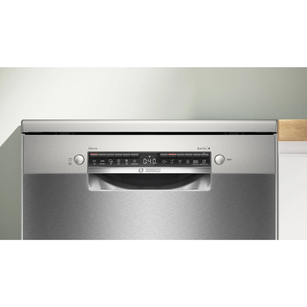 מדיח כלים עומד רחב 60 ס''מ Bosch Serie 4 SMS4HKI07E - נירוסטה - תוצרת פולין - אחריות יבואן רשמי BSH