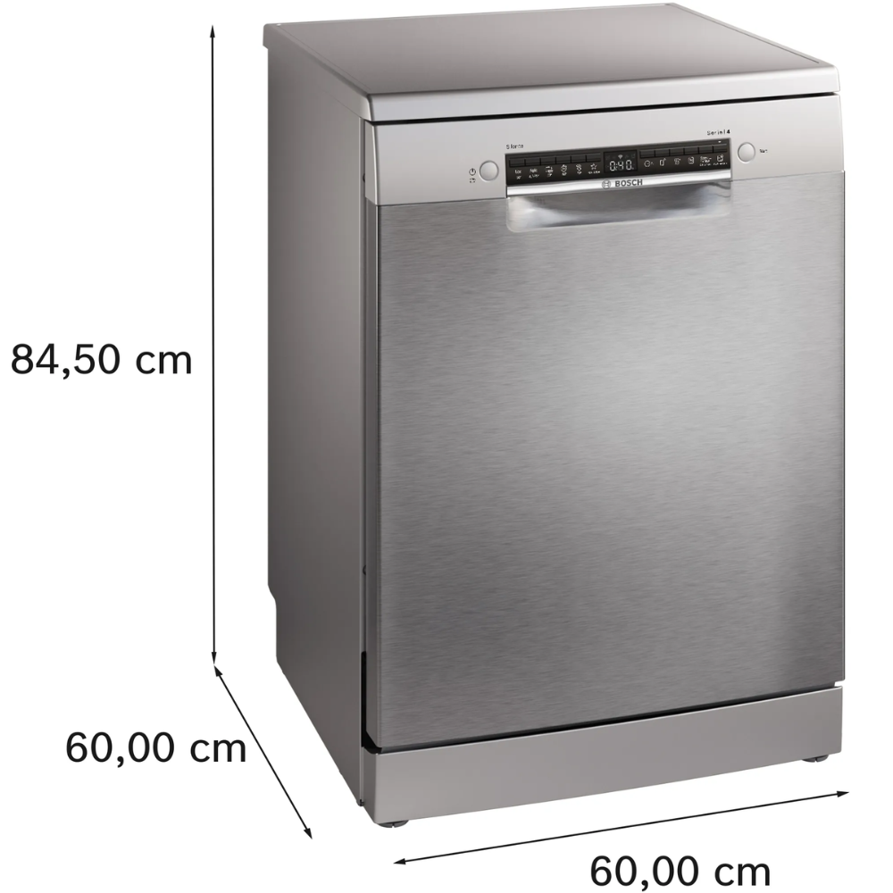 מדיח כלים עומד רחב 60 ס''מ Bosch Serie 4 SMS4HKI07E - נירוסטה - תוצרת פולין - אחריות יבואן רשמי BSH